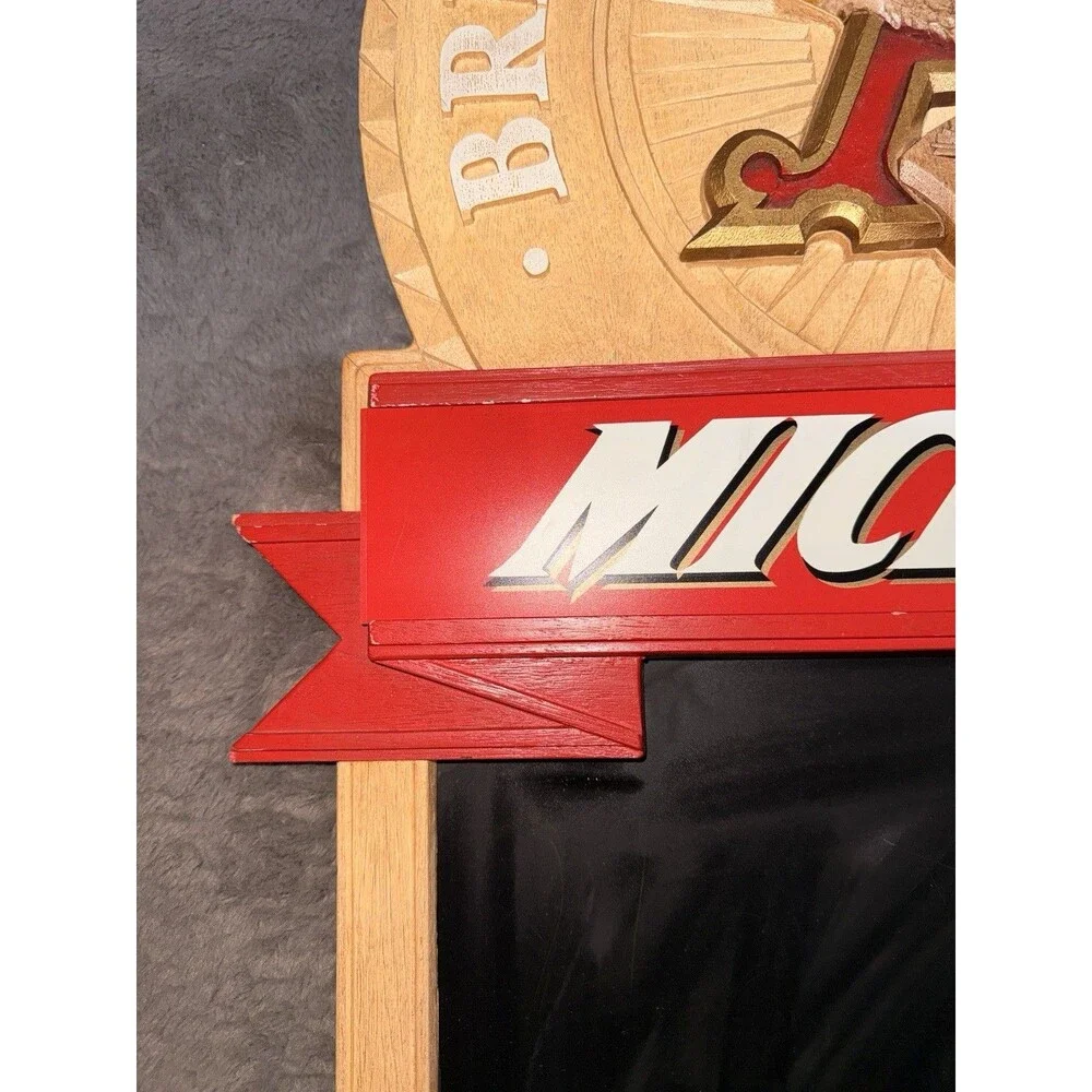 1997 Michelob Anheuser Busch Bar Sign Wood Carved Eagle VTG